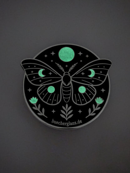 Enchanted Moth Kindle Grip leuchtet im Dunkeln – Glow in the Dark Emaille Mondmotte