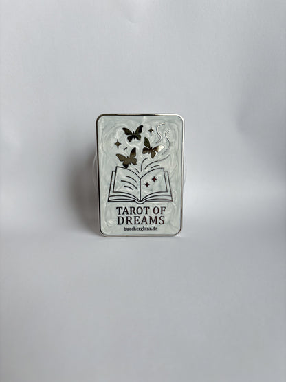Tarot of Dreams – Kindle Grip – Tarot, weißes Perlmutt-Emaille mit Schmetterlingen, buecherglanz